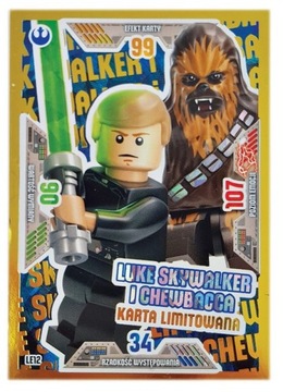 Karta LEGO Star Wars LE12 Luke Skywalker Chebacca