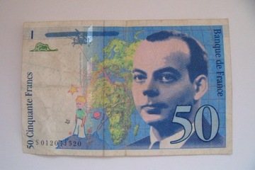 BANKNOT FRANCJA  50 FRANCS 1993 r. seria S