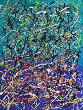 Nowoczesna abstrakcja w stylu Jackson Pollock 