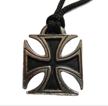 naszyjnik wisiorek metalowy Krzyż Rycerski Żelazny
