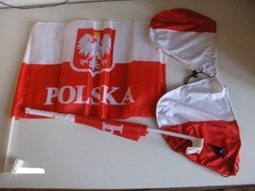 ZESTAW FLAG NA SAMOCHÓD + LUSTERKA