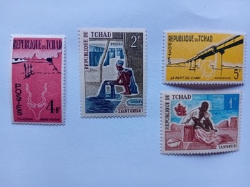 3 znaczki TCHAD 1961-1970