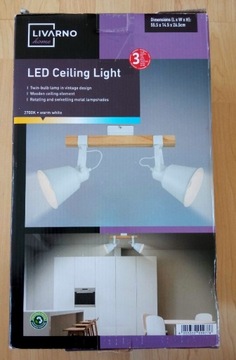 Lampa sufitowa LED w stylu vintage LIVARNO home 