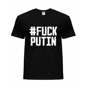 T-shirt Koszulka z nadrukiem wzorem #FUCK PUTIN  