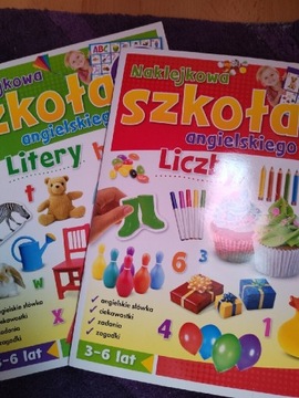 Naklejkowa szkoła angielskiego Liczby Litery 