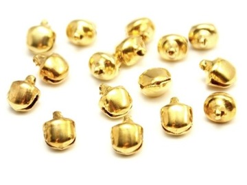 DZWONEK dzwoneczki metalowe 10mm 50 SZTUK złote