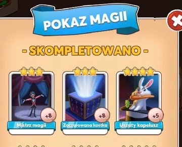 Pokaż Magii Coin Master zestaw 3 kart Natychmiasto