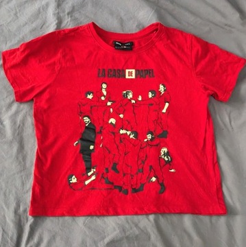 Czerwony T-Shirt Dom z Papieru Damski