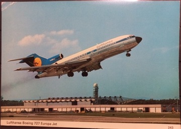 Pocztówka Lufthansa Lotnictwo Boeing 727 