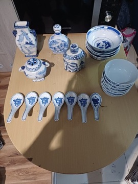 Zestaw porcelany chińskiej 21 elementów 