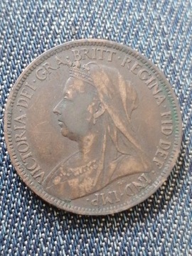 Half penny 1900 Piękny (rzadki) 