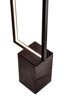 Lampa podłogowa grafit/aluminium seria LOFT