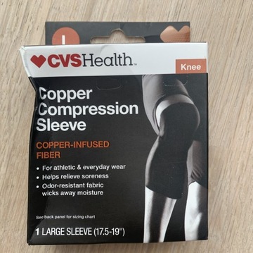 Copper Compression Sleeve na kolano rozmiar L