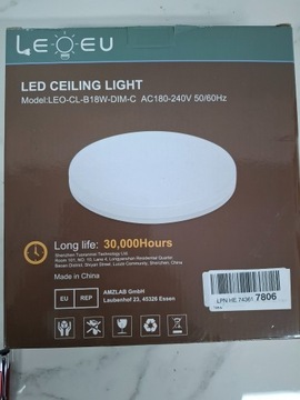 Plafon LED, średnica 22 cm 18W/230V