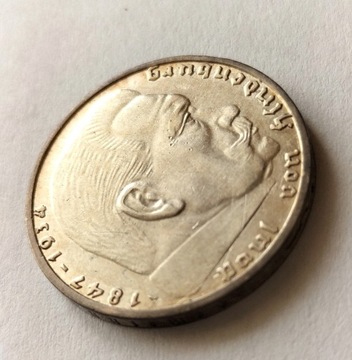 Trzecia Rzesza 2 reichsmarki, 1939 r srebro