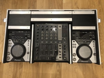 Pioneer 2x CDJ-400 + 1x DJM-700 + case