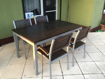 Stół tarasowy + 4 krzesła. Igarden