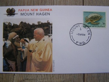 JAN PAWEŁ II - Papua-Nowa Gwinea 1984r. - koperta