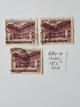 (1864) fi 684 kasowane 3 znaczki możliwość odmian