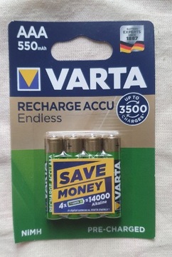 Akumulatorki AAA Varta 550 mAh NiMh