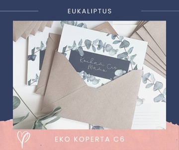 Kartka na Dzień Matki dla Mamy eukaliptus koperta