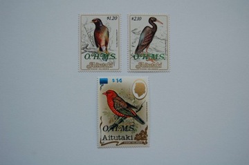 Aitutaki Sw 38-40** ptaki /official stamps/
