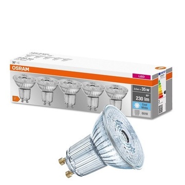 5PAK Żarówka LED GU10 2,6W = 35W 4000K 36° OSRAM 