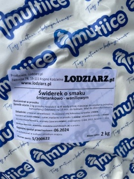 Lody śmietankowo-waniliowe do automatu 28x2kg 