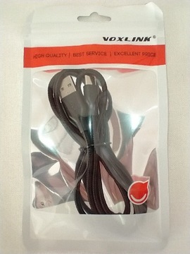 Voxlink kabel oplot 2,4 A 100 cm, USB C okazja!!!