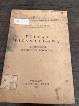 Polska pieśn ludowa 1925 rok