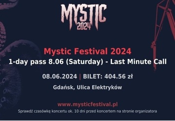 Dwa bilety na Mystic Festival w Gdańsku 