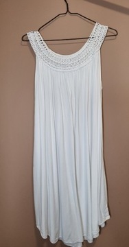 Sukienka biała letnia rozm uniwersalny M L XL XXL