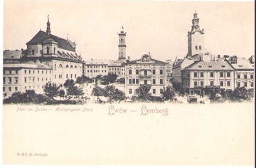 Lwów- Plac św. Ducha-ca. 1900-Długi adres- STAN!