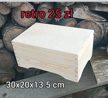 Drewniane kuferki retro 20x30x13.5 