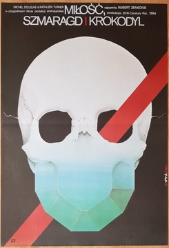 Miłość, szmaragd i krokodyl EROL plakat 1985 RARE
