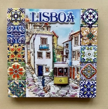 Magnes na lodówkę ceramiczny LIZBONA PORTUGALIA 3D