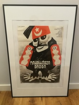 Plakat filmowy 1977r. oryginalny NAJDŁUŻSZA DROGA