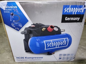 Kompresor bezolejowy Scheppach HC06 8bar 6l 1200W