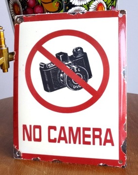 Tabliczka tablica NO CAMERA zakaz fotografowania 