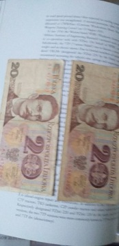 2 banknoty 20 zł Romuald Traugutt