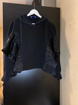 Klasyczna czarna bluza z kapturem oversize szeroka