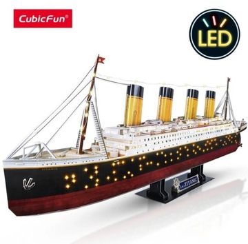 Titanic Puzzle 3D płyty piankowej z LED 1:305 