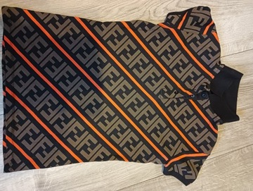 Fendi polo M czarno-brazowa