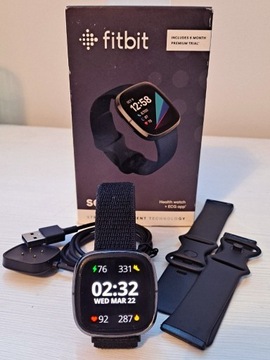 Fitbit Sense czarny - WiFi GPS NFC