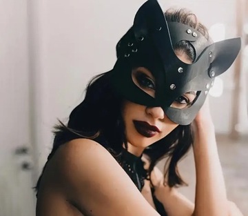 Maska z uszami erotyczna Kot