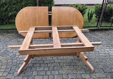 Stół drewniany owalny szer 120 i długość 250