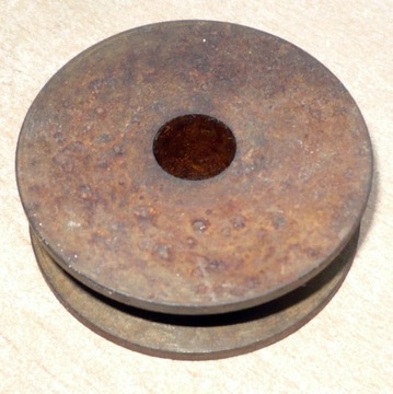 Koło pasowe stalowe-Fi-5,5 cm/oś fi-stożek 12/10mm
