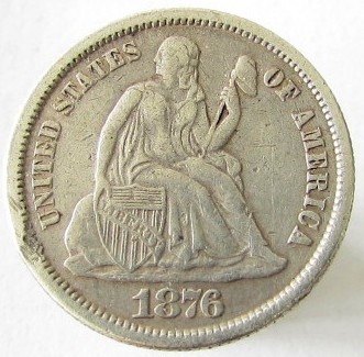 One Dime 1876. 10 centów USA. Srebro.