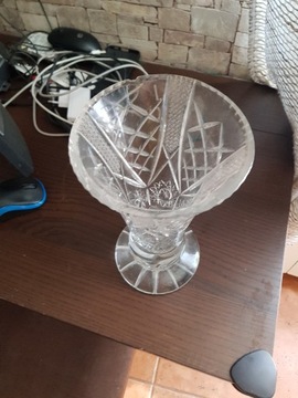Kryształ PRL - wazon na kwiaty stan idealny antyk