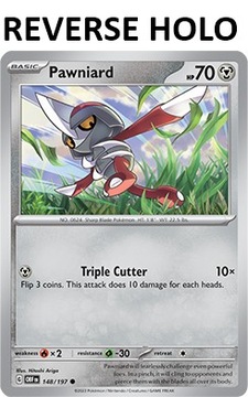 Karta Pokemon Pawniard (OBF 148) 148/197 Holo
